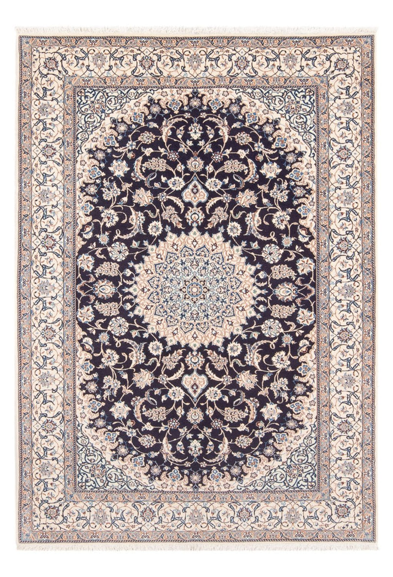 Tapis persan - Nain - Premium - 200 x 130 cm - bleu foncé