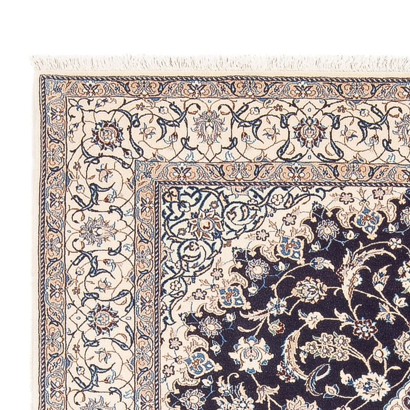 Tapis persan - Nain - Premium - 200 x 130 cm - bleu foncé