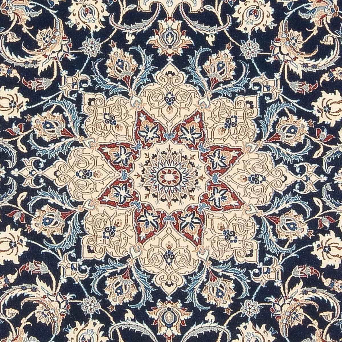 Tapis persan - Nain - Premium - 196 x 133 cm - bleu foncé