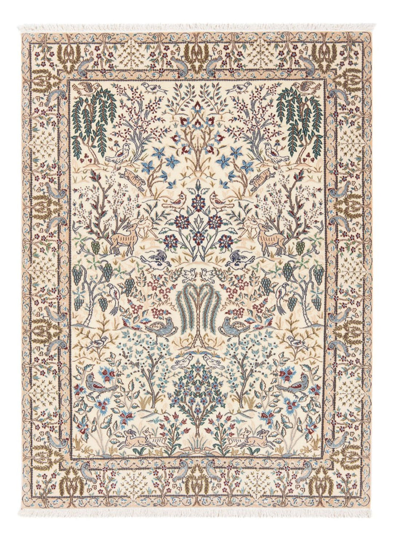 Tapis persan - Nain - Premium - 140 x 100 cm - crème