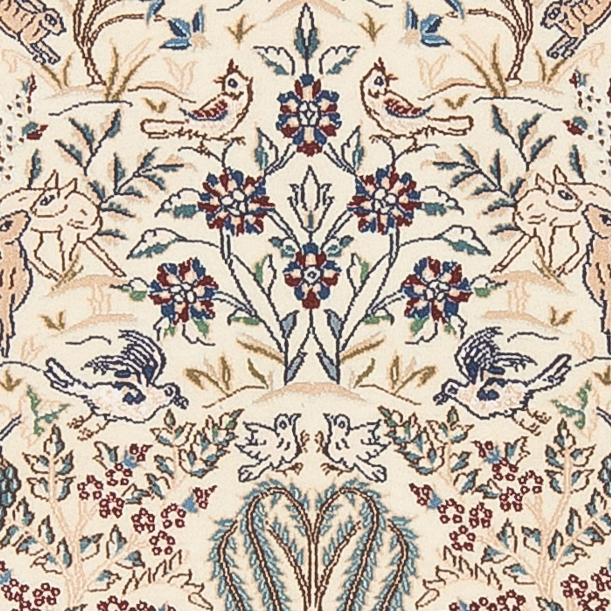 Tapis persan - Nain - Premium - 140 x 100 cm - crème