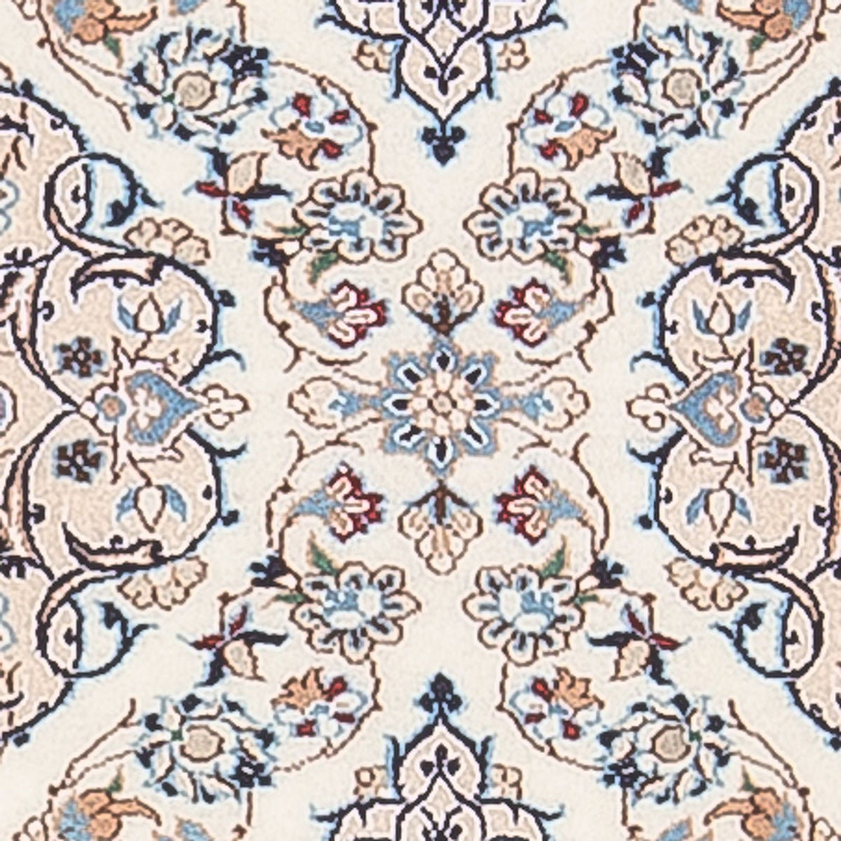 Tapis de couloir Tapis persan - Nain - Premium - 140 x 48 cm - crème