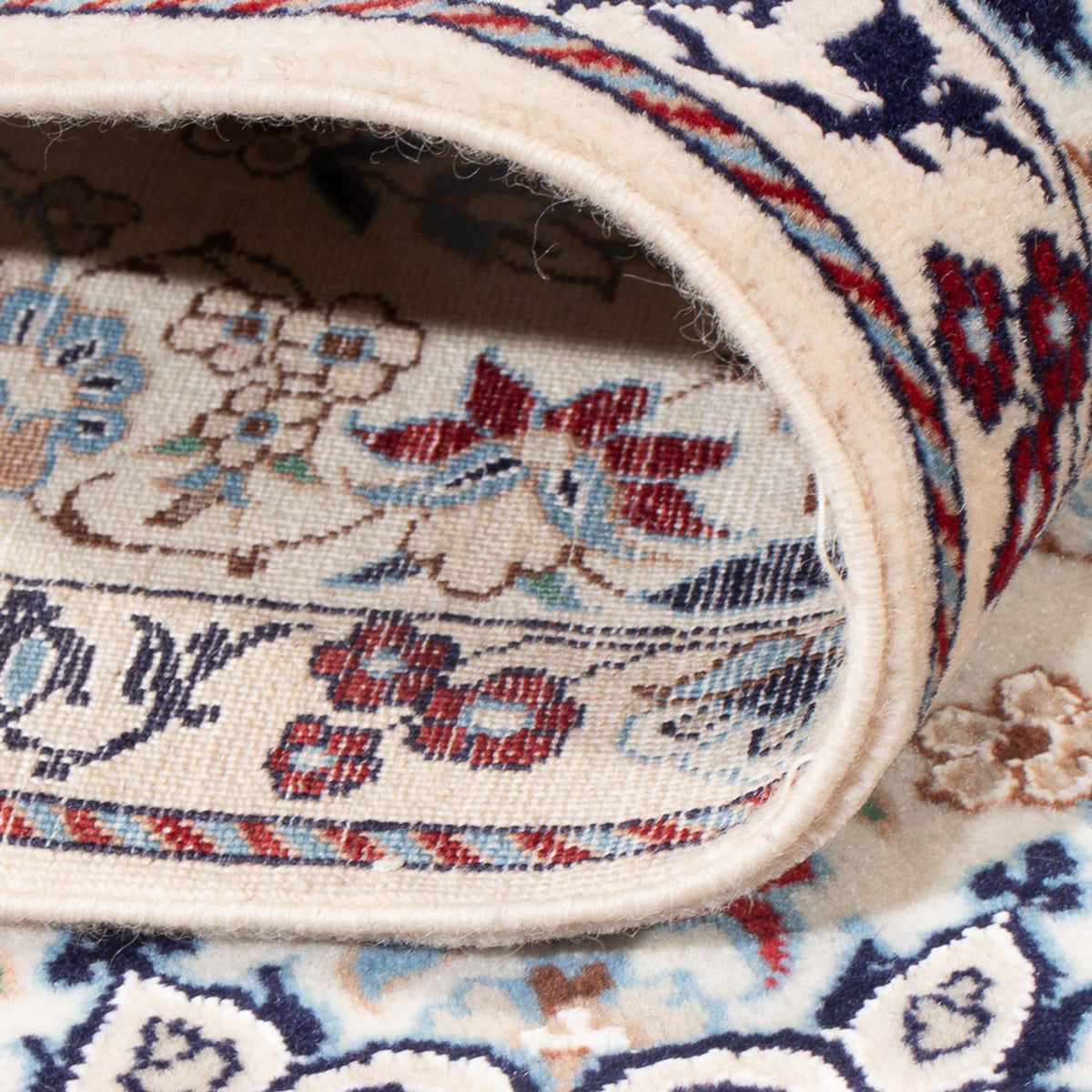 Tapis de couloir Tapis persan - Nain - Premium - 140 x 48 cm - crème