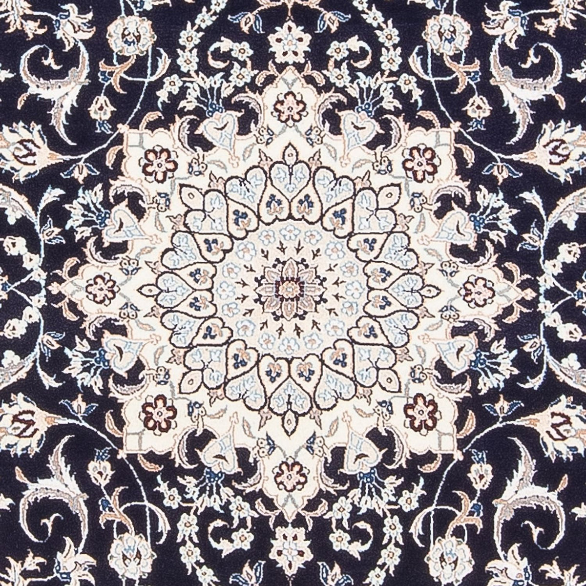 Tapis persan - Nain - Premium - 175 x 128 cm - bleu foncé