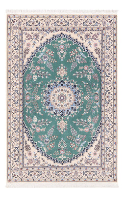 Tapis persan - Nain - Premium - 153 x 100 cm - vert