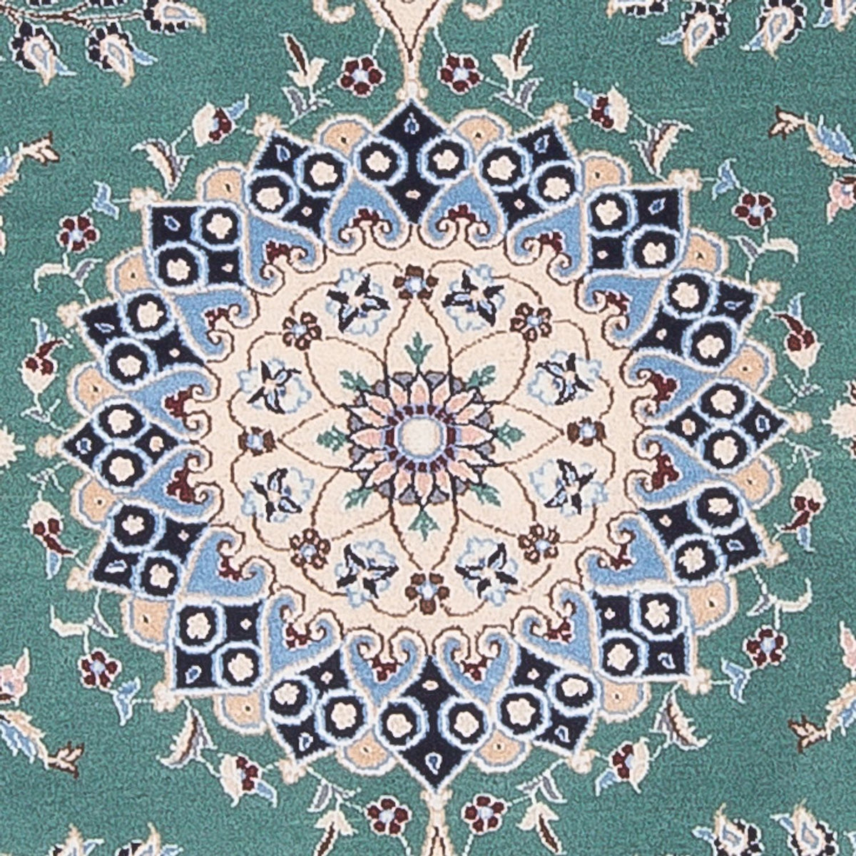 Tapis persan - Nain - Premium - 153 x 100 cm - vert