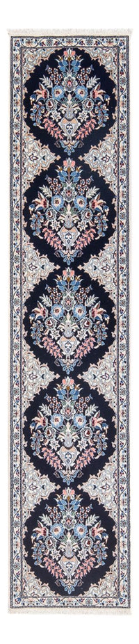 Tapis de couloir Tapis persan - Nain - Premium - 202 x 46 cm - bleu foncé