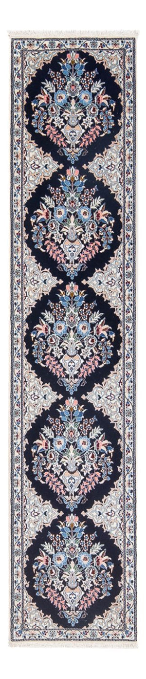 Tapis de couloir Tapis persan - Nain - Premium - 202 x 46 cm - bleu foncé