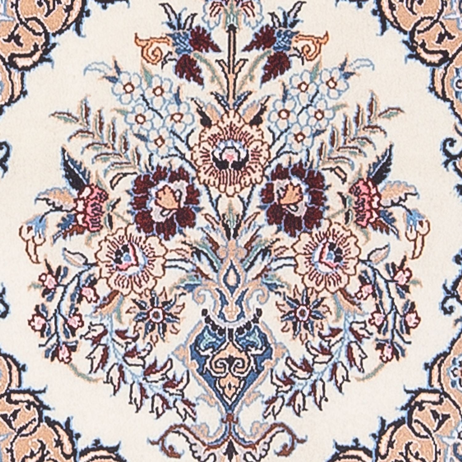 Tapis de couloir Tapis persan - Nain - Premium - 203 x 48 cm - crème