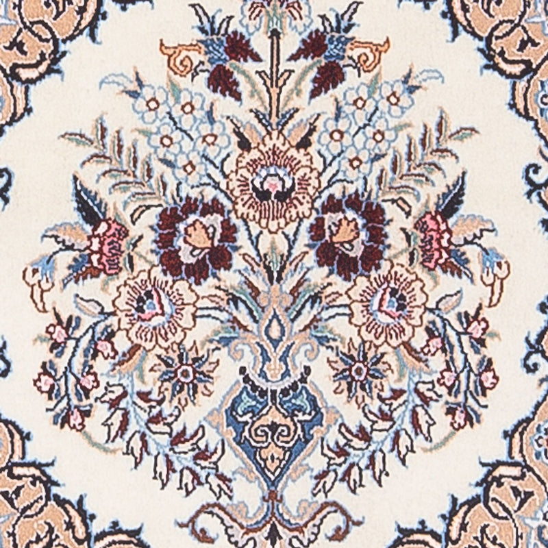 Tapis de couloir Tapis persan - Nain - Premium - 203 x 48 cm - crème