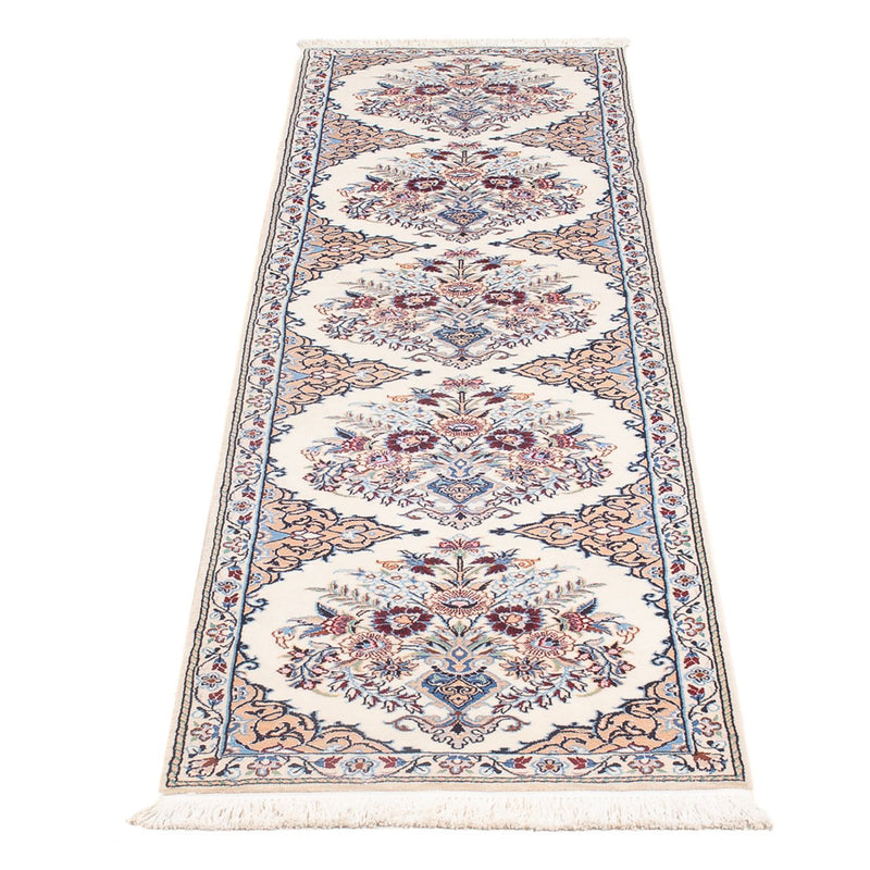 Tapis de couloir Tapis persan - Nain - Premium - 203 x 48 cm - crème