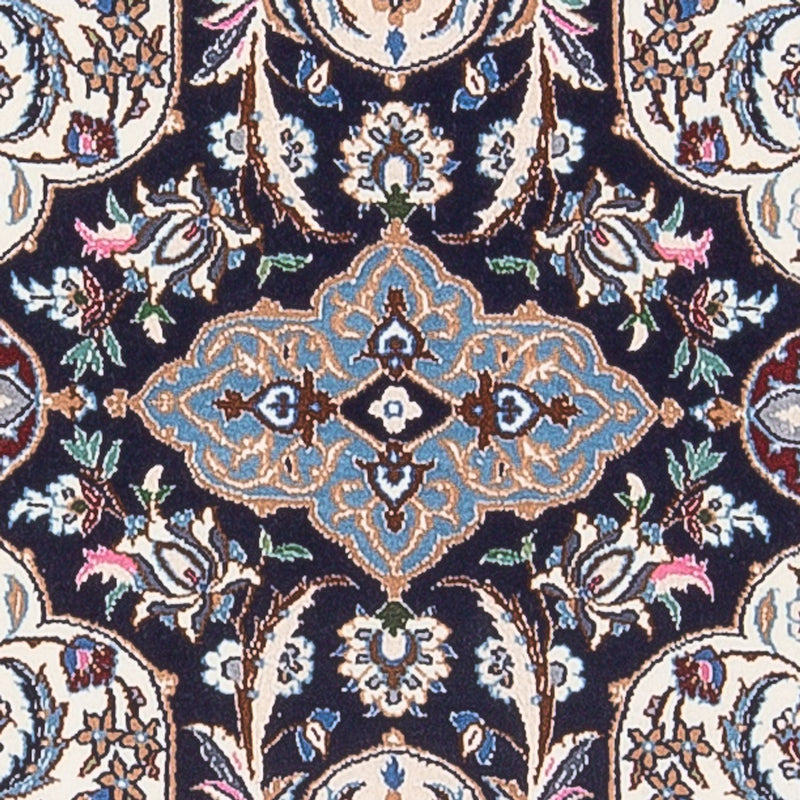 Tapis de couloir Tapis persan - Nain - Premium - 220 x 52 cm - bleu foncé