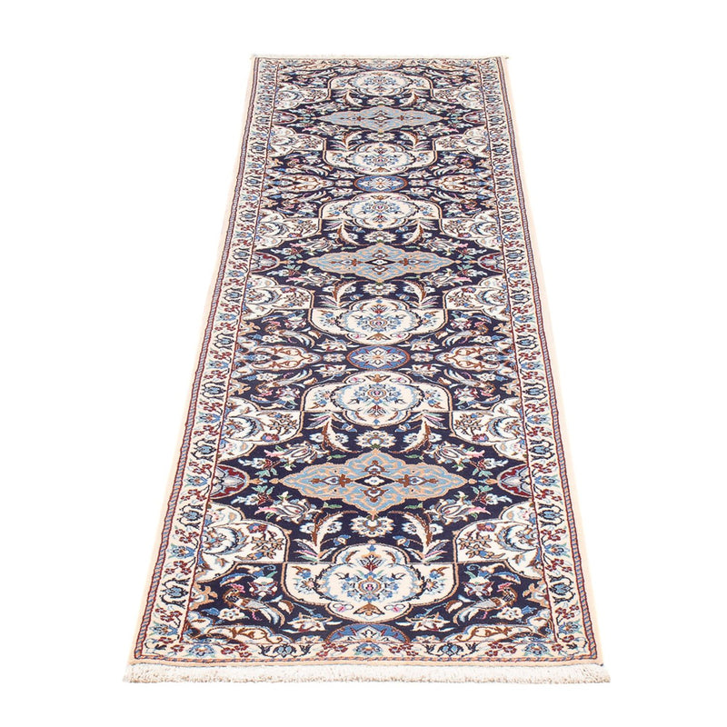 Tapis de couloir Tapis persan - Nain - Premium - 220 x 52 cm - bleu foncé
