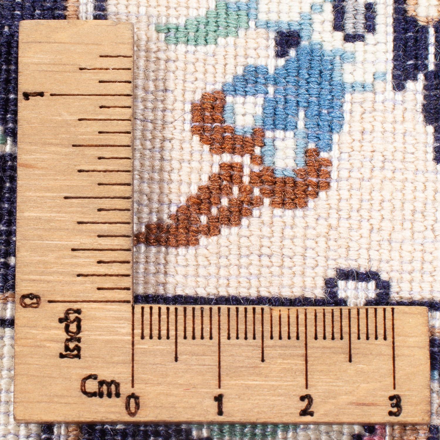 Tapis de couloir Tapis persan - Nain - Premium - 220 x 52 cm - bleu foncé