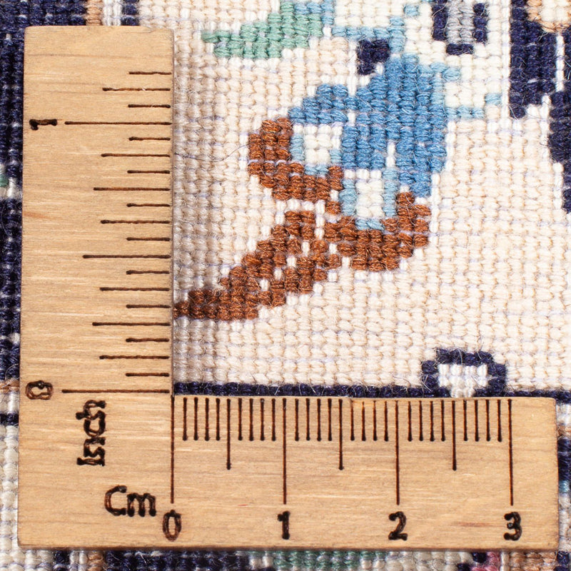 Tapis de couloir Tapis persan - Nain - Premium - 220 x 52 cm - bleu foncé