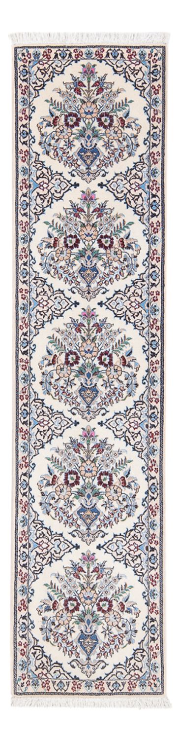Tapis de couloir Tapis persan - Nain - Premium - 194 x 48 cm - crème