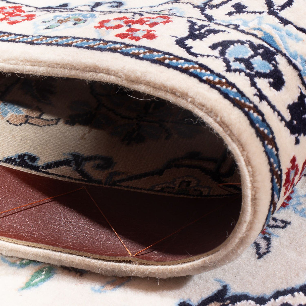 Tapis de couloir Tapis persan - Nain - Premium - 194 x 48 cm - crème