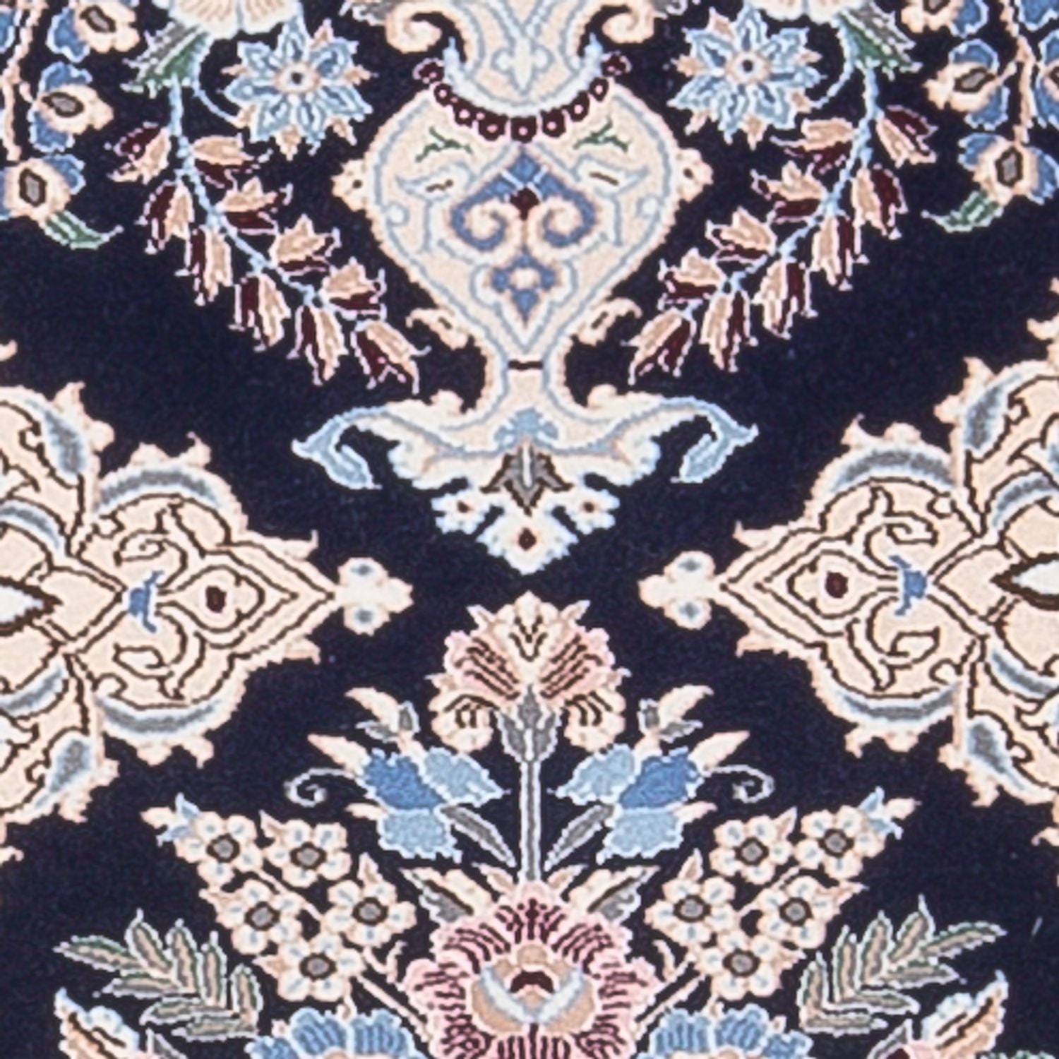 Tapis de couloir Tapis persan - Nain - Premium - 156 x 50 cm - bleu foncé