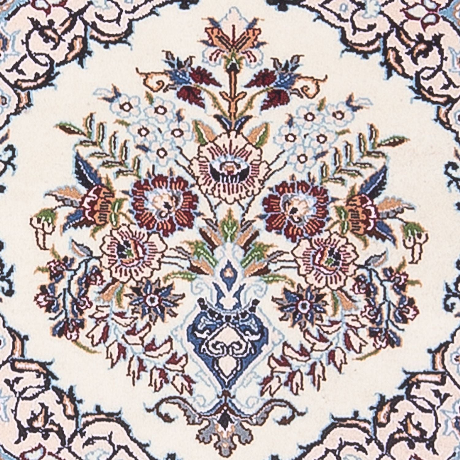 Tapis de couloir Tapis persan - Nain - Premium - 196 x 52 cm - crème