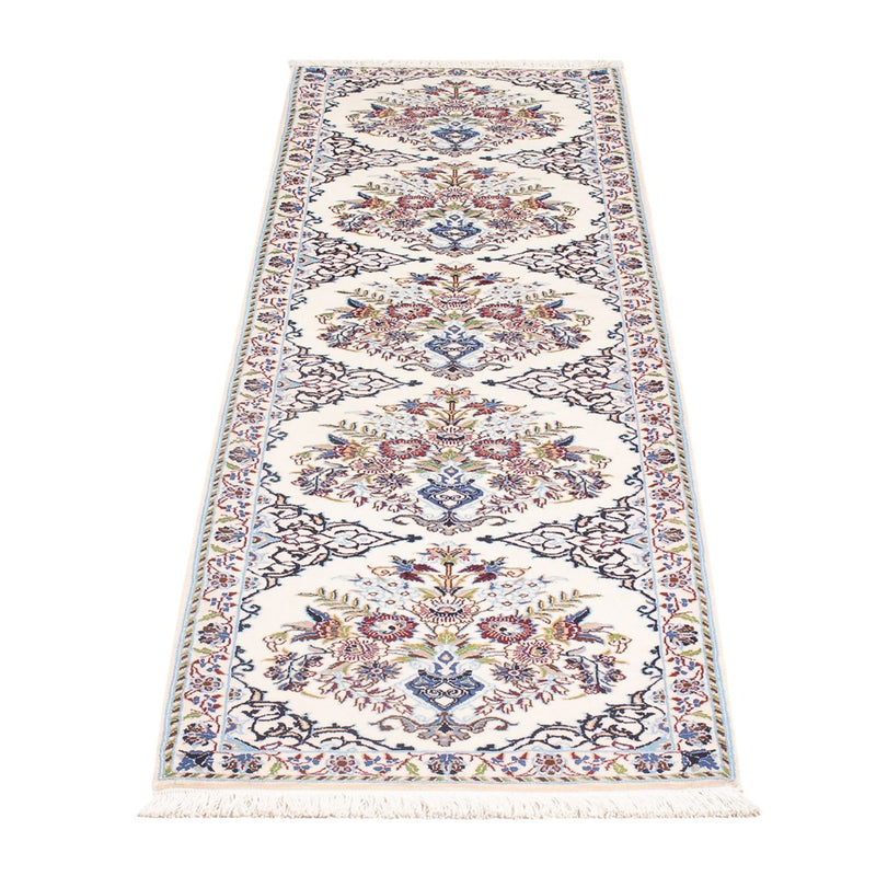 Tapis de couloir Tapis persan - Nain - Premium - 196 x 52 cm - crème