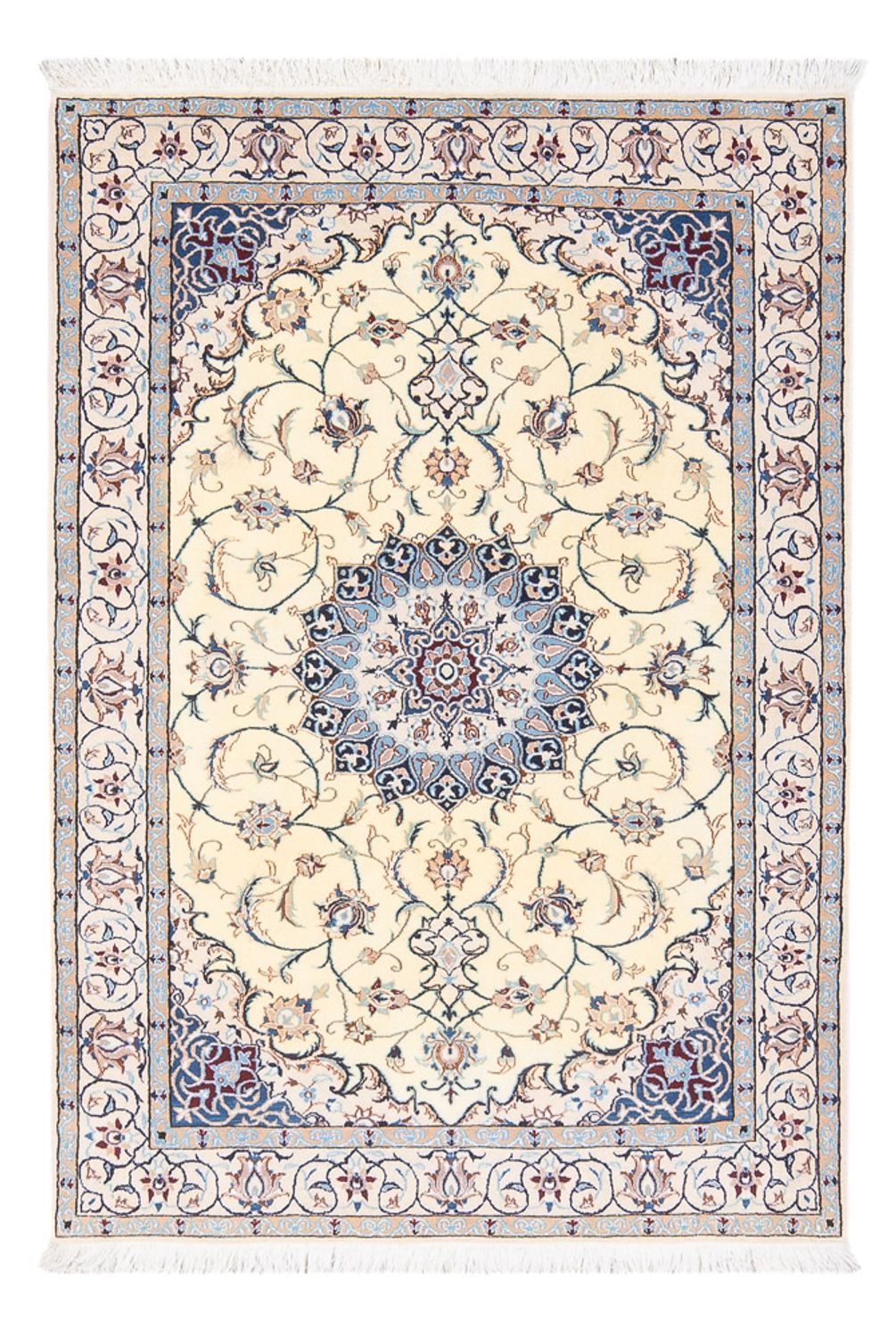 Tapis persan - Nain - Premium - 150 x 104 cm - crème