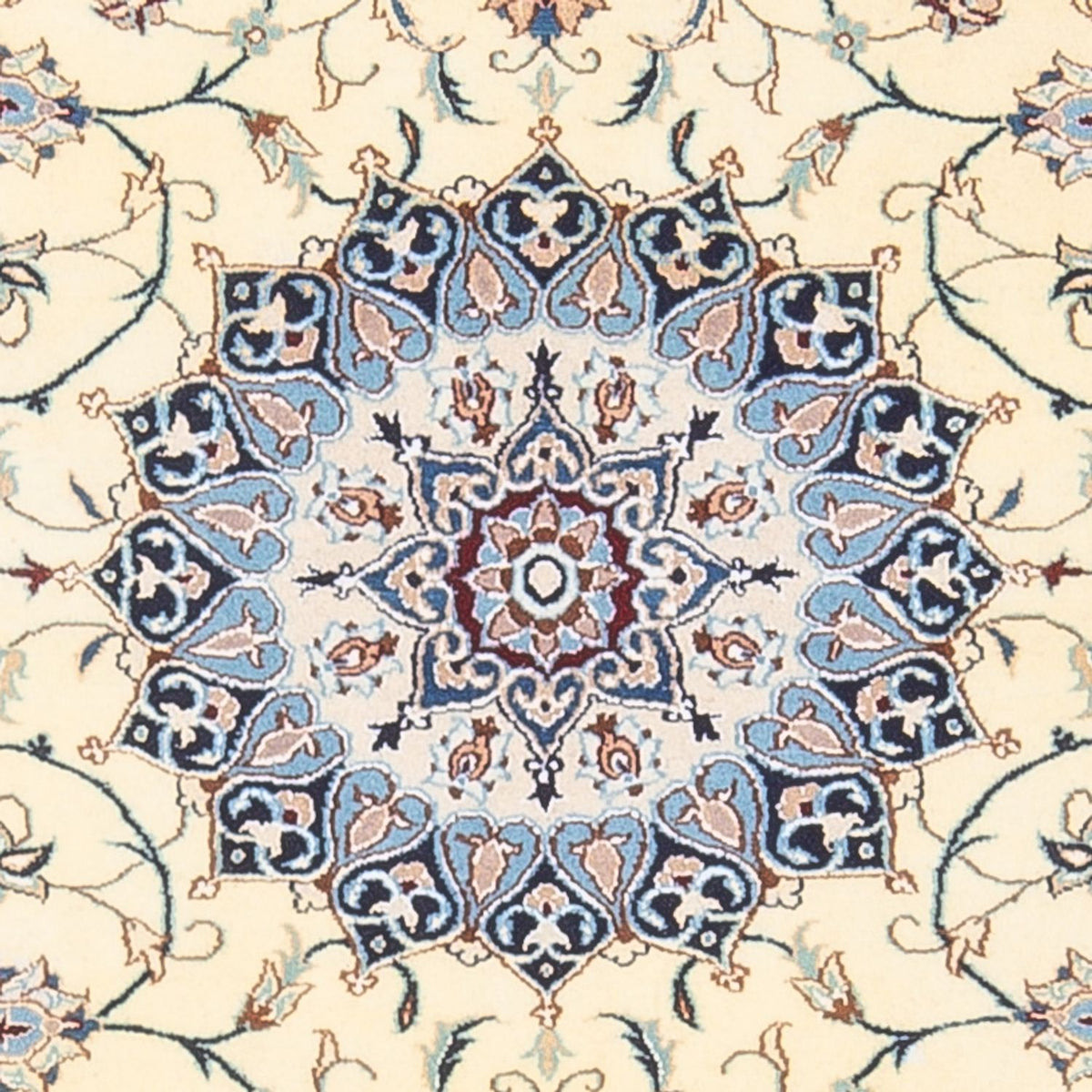 Tapis persan - Nain - Premium - 150 x 104 cm - crème