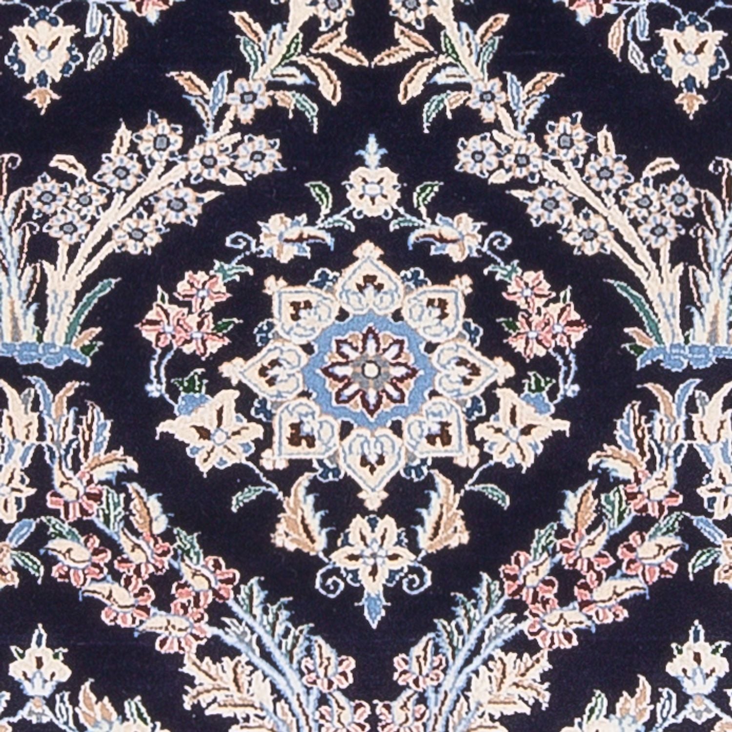 Tapis persan - Nain - Premium - 142 x 98 cm - bleu foncé