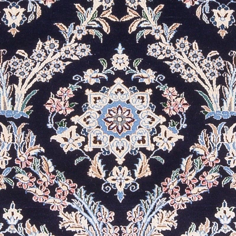 Tapis persan - Nain - Premium - 142 x 98 cm - bleu foncé