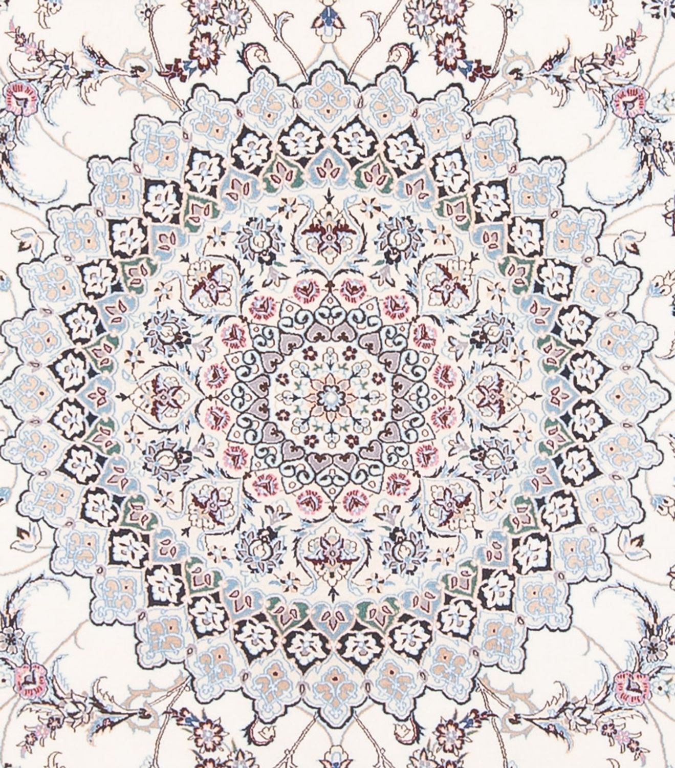 Tapis persan - Nain - Premium - 260 x 257 cm - crème