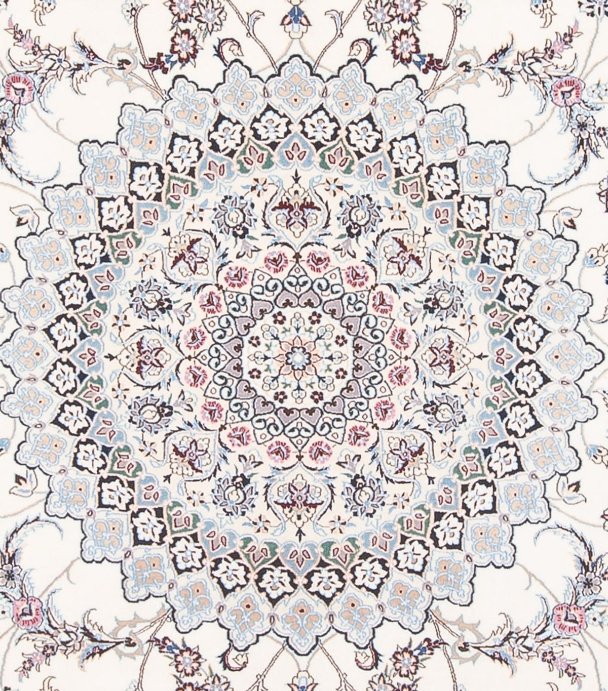 Tapis persan - Nain - Premium - 260 x 257 cm - crème
