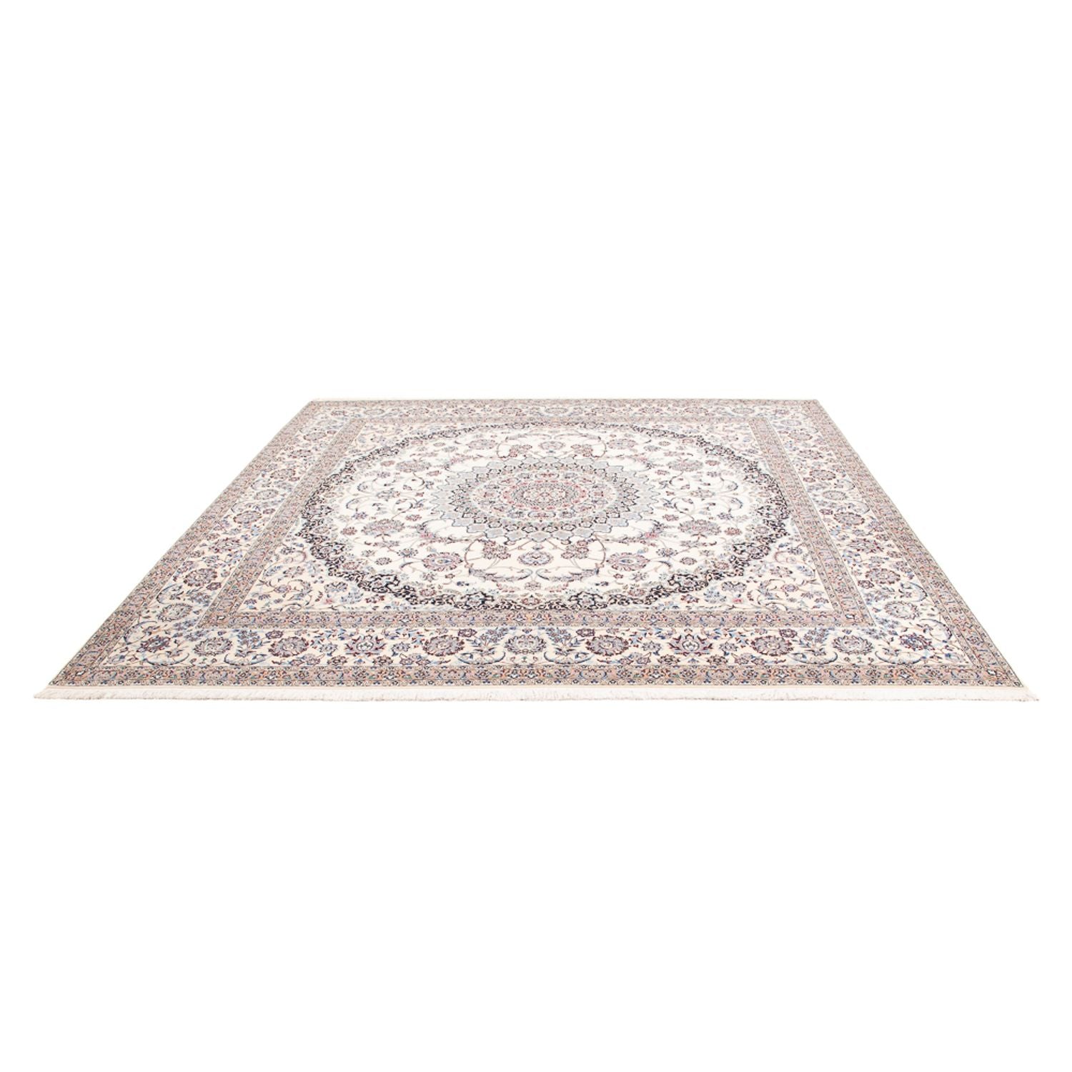 Tapis persan - Nain - Premium - 260 x 257 cm - crème