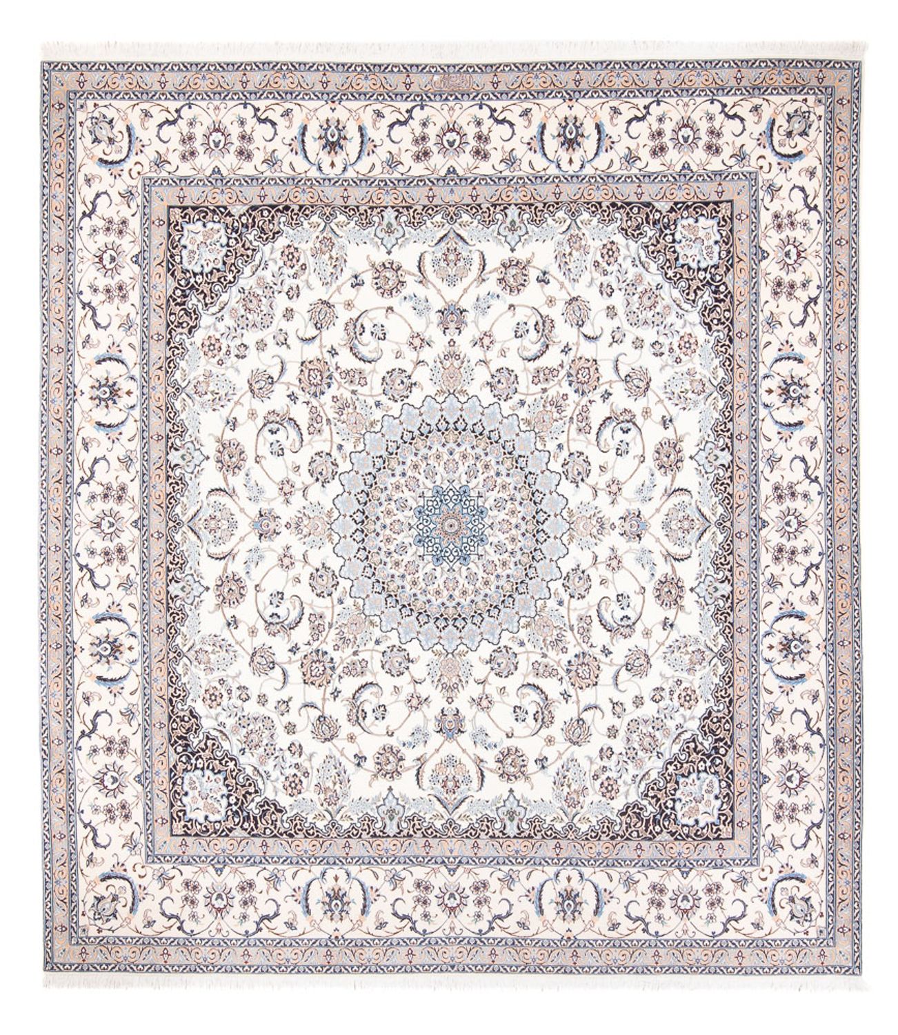 Tapis persan - Nain - Premium - 261 x 247 cm - crème