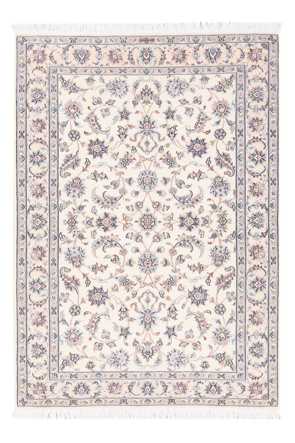 Tapis persan - Nain - Premium - 150 x 102 cm - crème