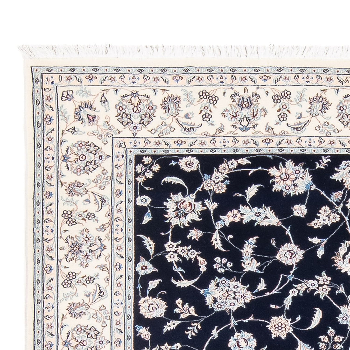 Tapis persan - Nain - Premium - 203 x 151 cm - bleu foncé