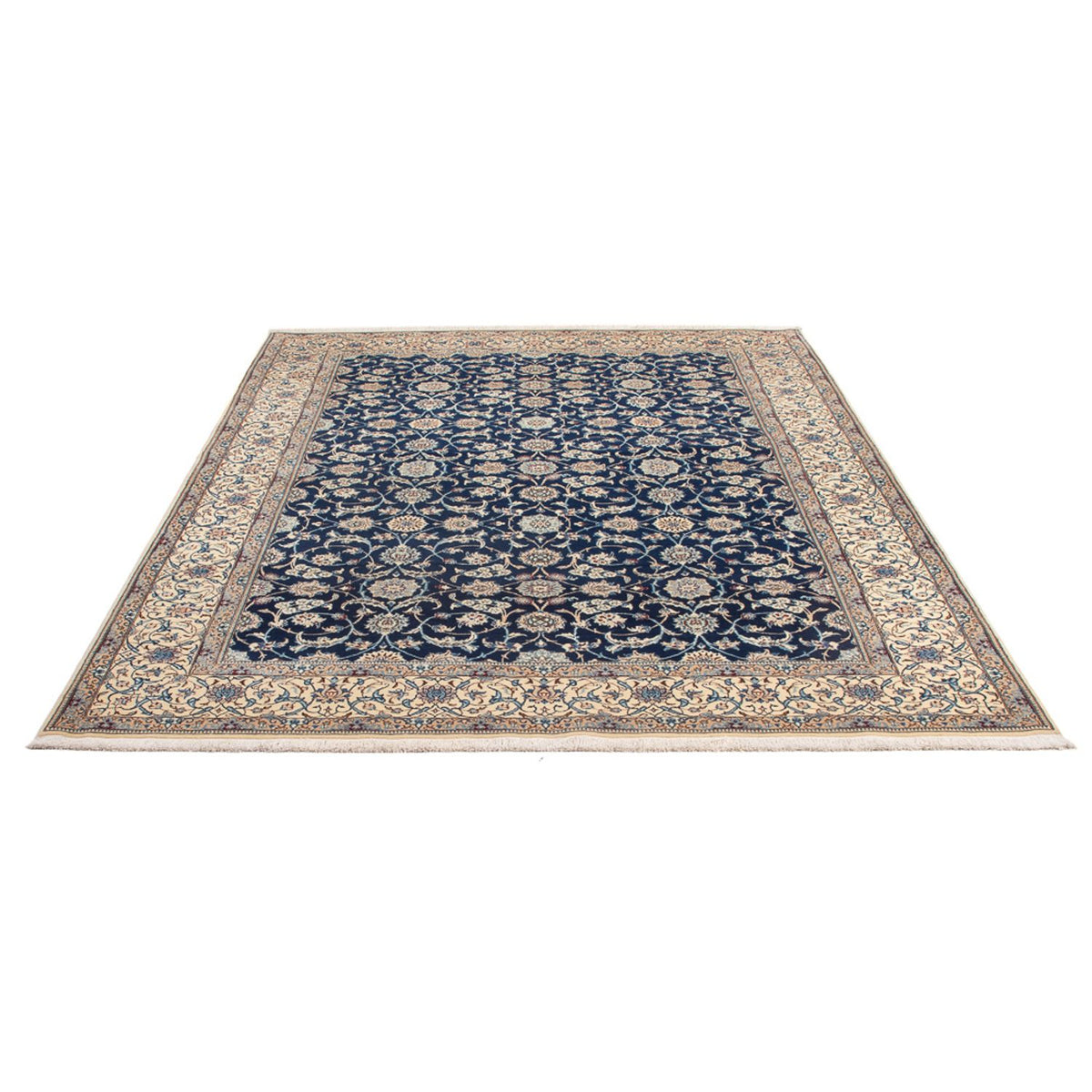Tapis persan - Nain - Premium - 240 x 165 cm - bleu foncé