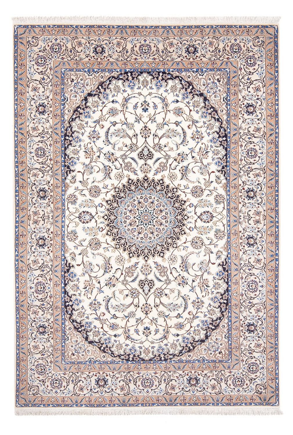 Tapis persan - Nain - Premium - 235 x 152 cm - crème