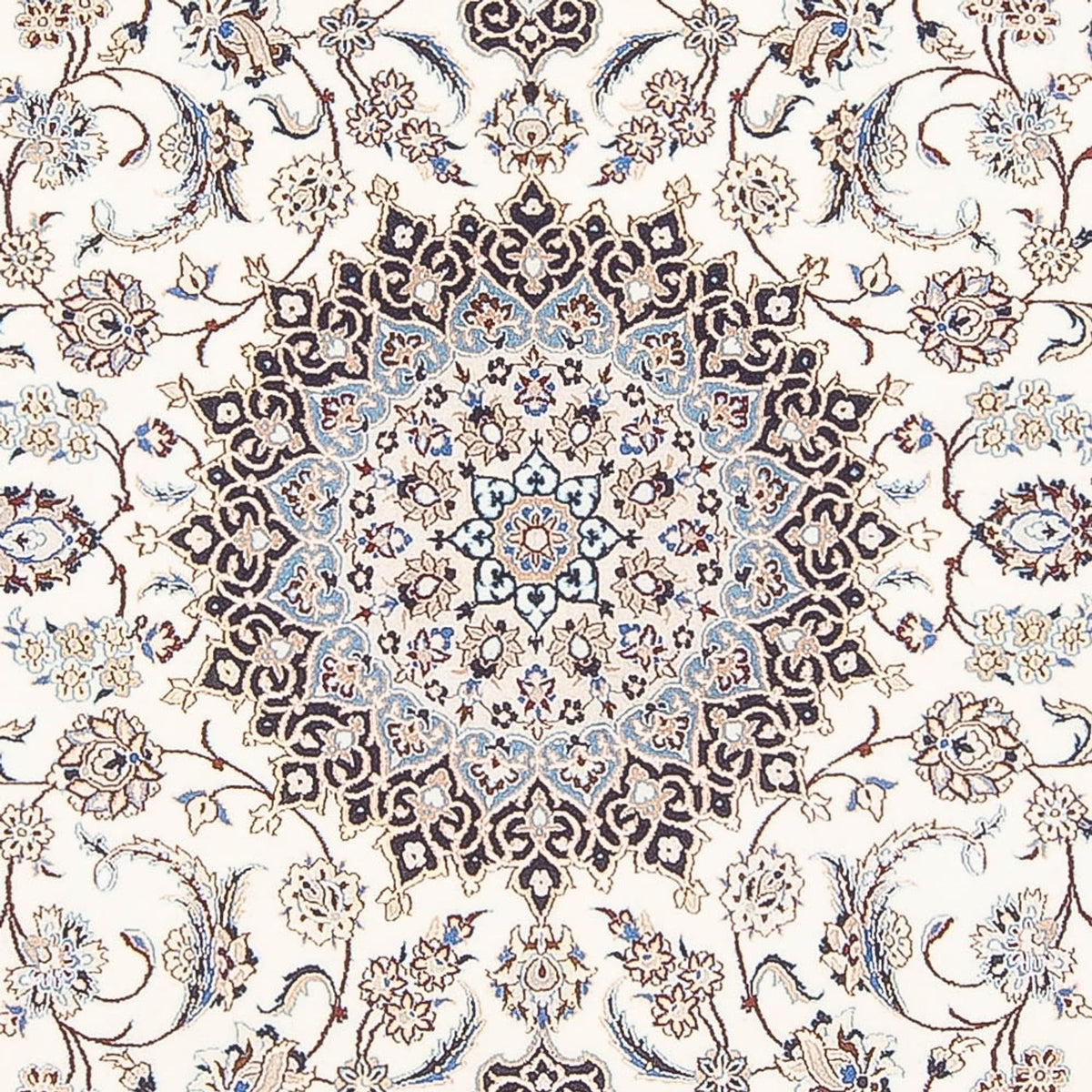 Tapis persan - Nain - Premium - 235 x 152 cm - crème