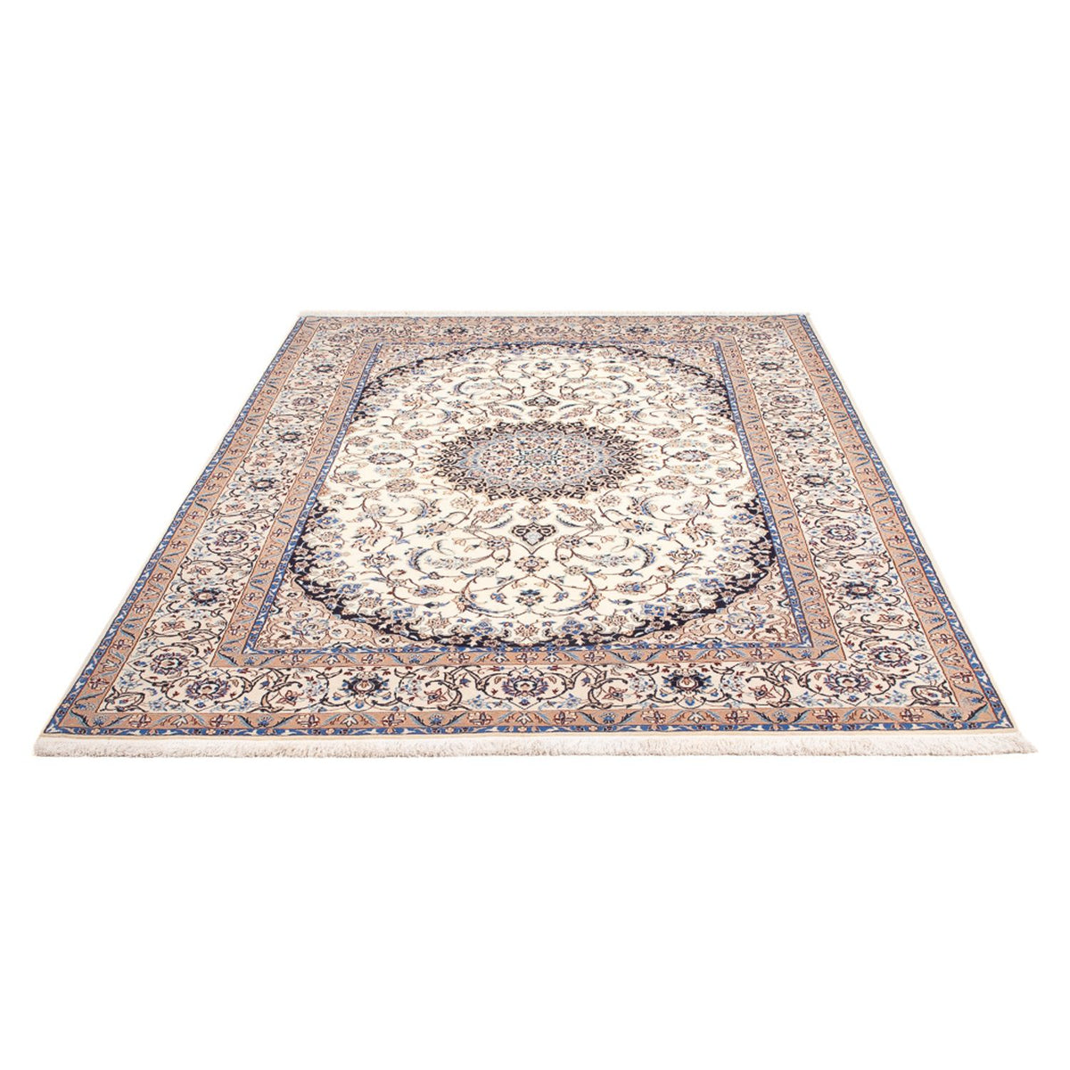 Tapis persan - Nain - Premium - 235 x 152 cm - crème