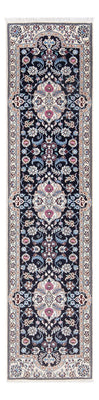 Tapis de couloir Tapis persan - Nain - Premium - 196 x 50 cm - bleu foncé