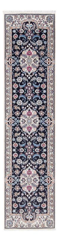 Tapis de couloir Tapis persan - Nain - Premium - 196 x 50 cm - bleu foncé