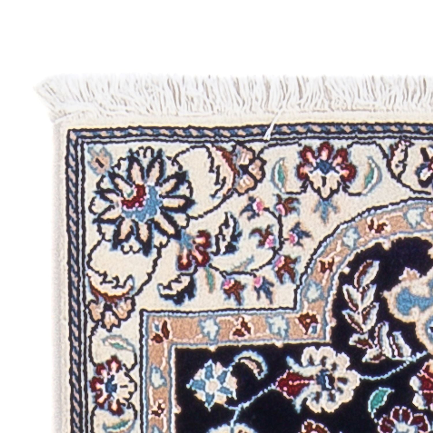 Tapis de couloir Tapis persan - Nain - Premium - 196 x 50 cm - bleu foncé