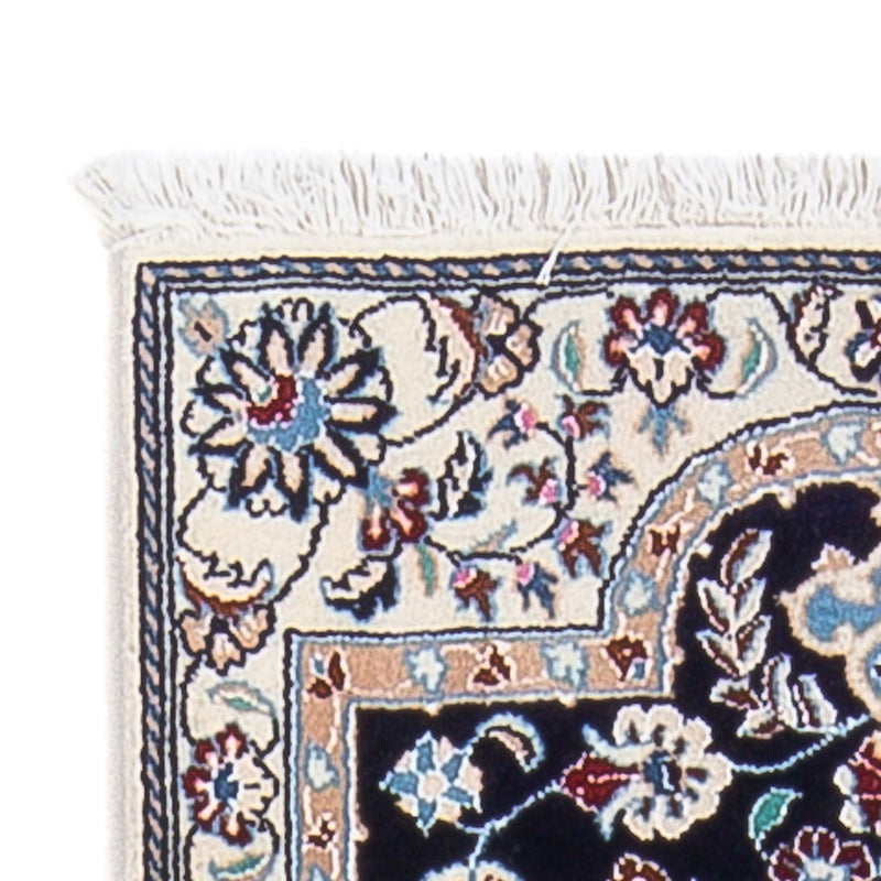 Tapis de couloir Tapis persan - Nain - Premium - 196 x 50 cm - bleu foncé