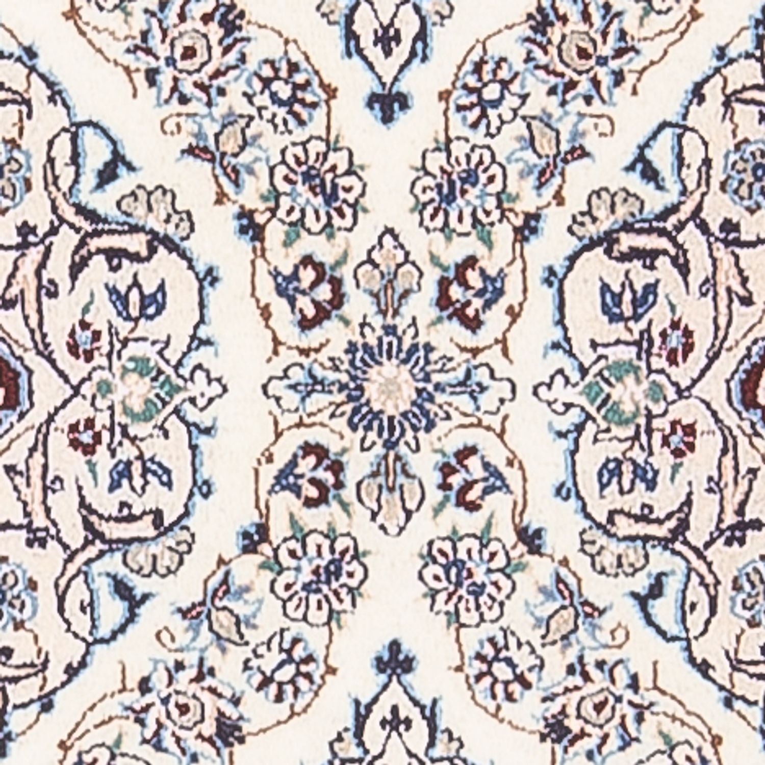 Tapis de couloir Tapis persan - Nain - Premium - 147 x 48 cm - crème