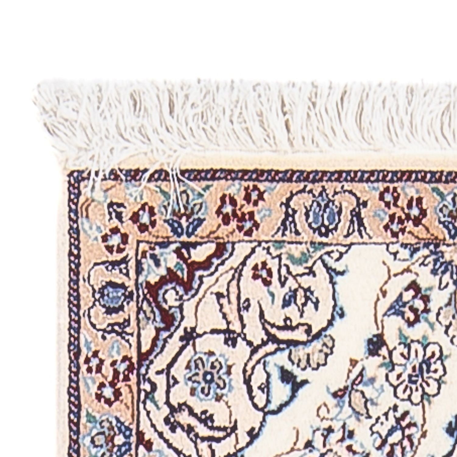 Tapis de couloir Tapis persan - Nain - Premium - 147 x 48 cm - crème