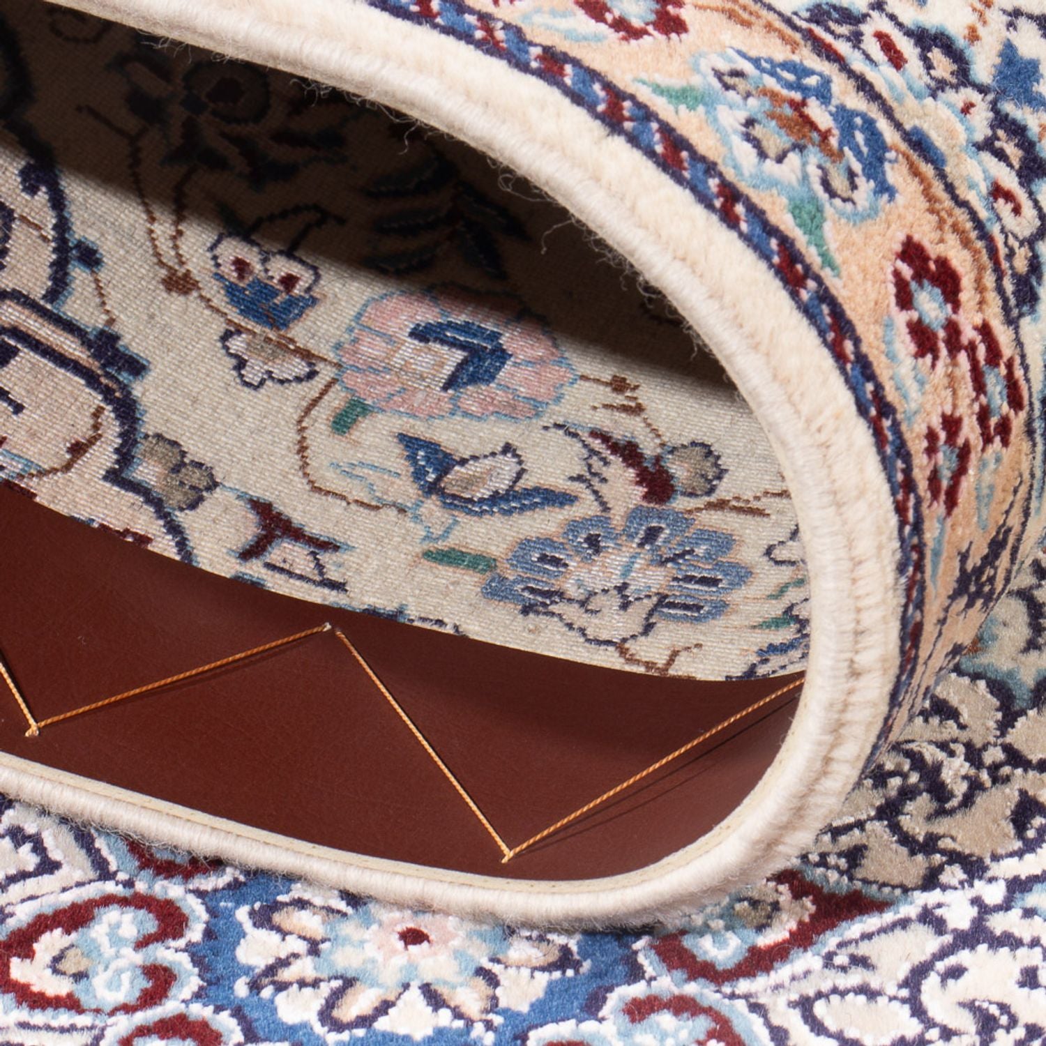 Tapis de couloir Tapis persan - Nain - Premium - 147 x 48 cm - crème