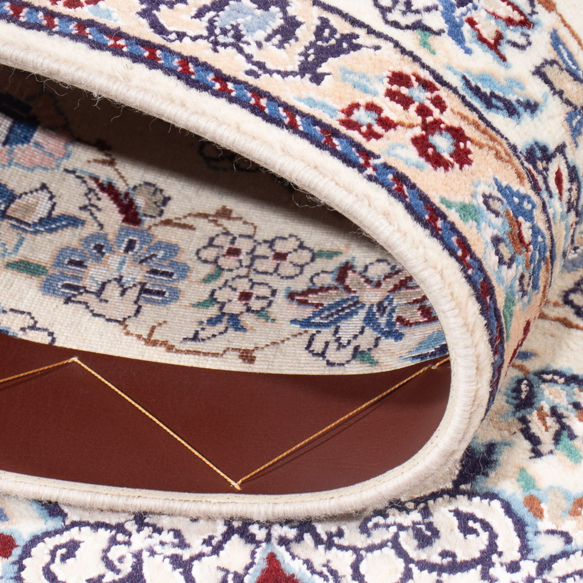 Tapis de couloir Tapis persan - Nain - Premium - 150 x 50 cm - crème