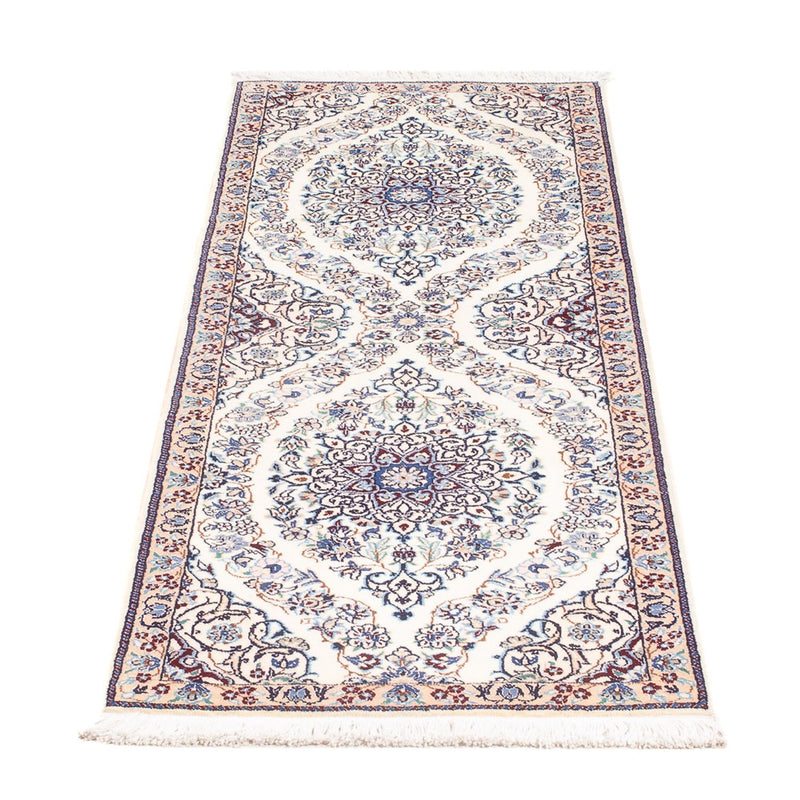 Tapis de couloir Tapis persan - Nain - Premium - 150 x 50 cm - crème