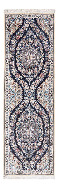 Tapis de couloir Tapis persan - Nain - Premium - 150 x 50 cm - bleu foncé