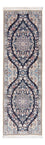 Tapis de couloir Tapis persan - Nain - Premium - 150 x 50 cm - bleu foncé