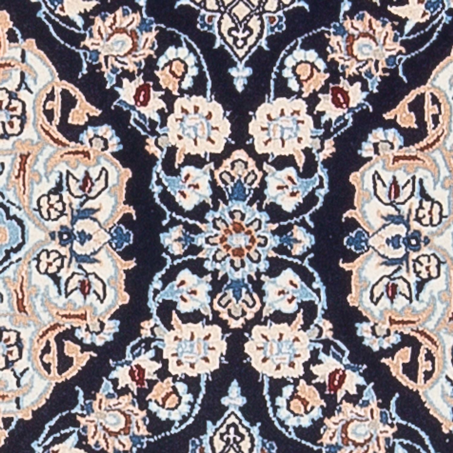 Tapis de couloir Tapis persan - Nain - Premium - 150 x 50 cm - bleu foncé